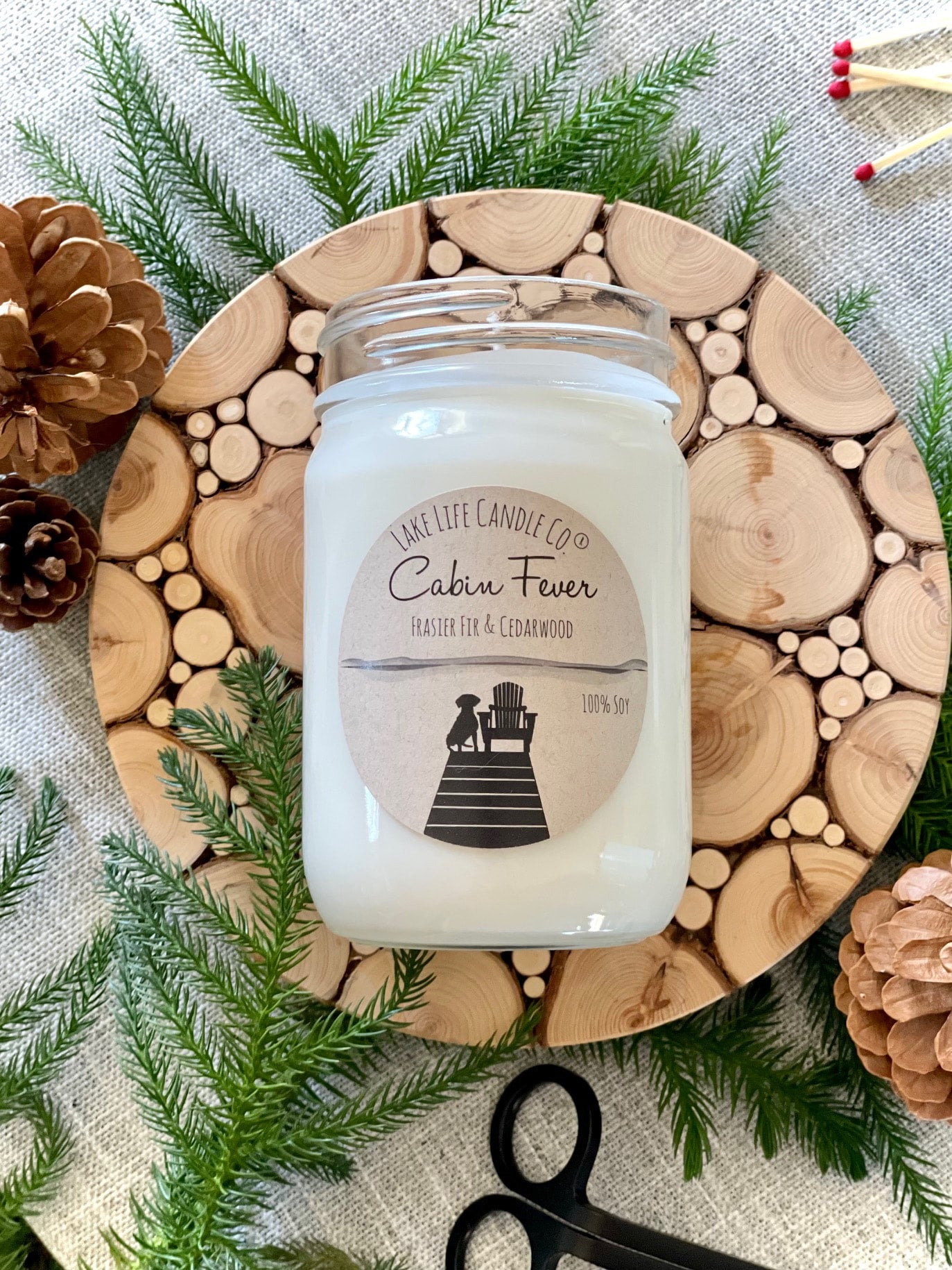Cabin Fever Craft: DIY Pine Treeline Drawing Jar Candles